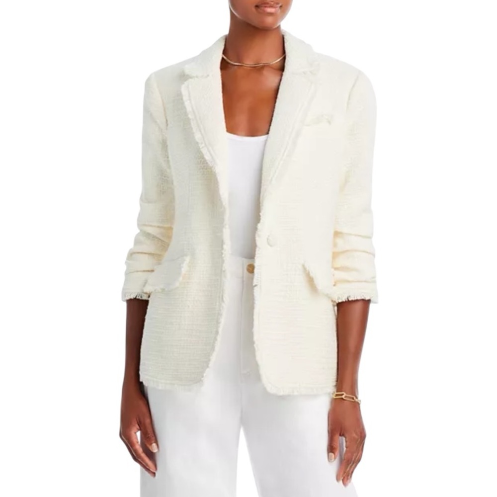 Cinq à Sept Cream boucle blazer